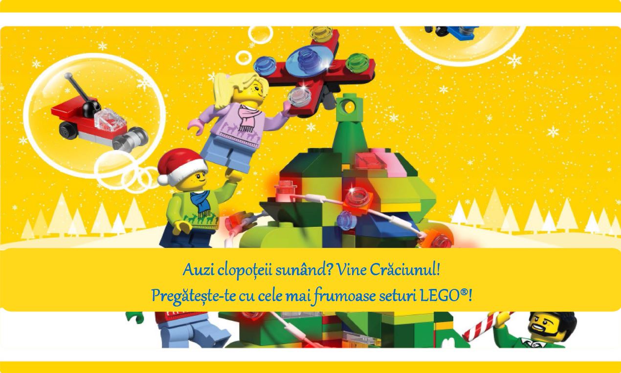 Auzi clopoțeii sunând? Vine Crăciunul! Pregătește-te cu cele mai frumoase seturi LEGO®!
