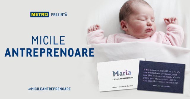 METRO Cash & Carry România lansează campania MICILE ANTREPRENOARE și oferă 1.500 de euro fetițelor născute pe 8 martie 2019 în București